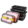 Caja de Empaque Desechable para Rebanadas de Carne Supermercado Para Llevar Transparente con Cierre Hermético Caja de Empaque para Rollos de Res y Cordero Venta al por Mayor