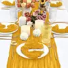 Passadeira de mesa em crepe de fio de Bali decoração de festa de casamento layout de atividade gaze plissada tecido de guardanapo de poliéster fábrica atacado