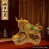 Adornos de Cerámica Tang Sancai de Toro Adornos para el Hogar Sala de Estar Escritorio Toro del Zodiaco Doce Animales Toro de la Fortuna Artesanías Decoraciones