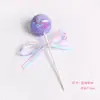 Ropa Morada Corona Princesa Pastel Horneado Decoración Decoración Muñeca Modelo Niña Morada Castillo Princesa Regalo de Cumpleaños