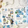 Pegatinas de Mariposas para Estudiantes, Pegatinas Lindas y Frescas de Paisajes Estilo Ins, Pegatinas Selladoras de Material para Teléfono y Cuaderno DIY