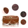 Bolsa de Higiene Pessoal Nova Masculina Transfronteiriça em PU, Bolsa de Armazenamento à Prova d'Água, Bolsa de Viagem Portátil, Bolsa de Mão Retro de Grande Capacidade