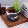 Tigelas de Papel Descartáveis com Logo Personalizável, Tigelas Redondas para Lanches, Tigelas de Arroz Espessas com Tampas, Atacado em Caixas Fechadas