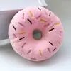 Juguete de Peluche de Dibujos Animados de Donut para Mascotas, Alivio del Aburrimiento, Molienda de Dientes y Mordisqueo para Perros, Juguete Interactivo Redondo de Donut