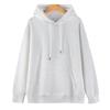 Suéter de algodão composto duplo 320g masculino e feminino, cor sólida, casual, com capuz, manga comprida, jaqueta da moda