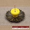Porta-incenso de refluxo de cerâmica colorida, inserção de incenso, base de liga, ornamentos de estilo japonês, porta-incenso, bandeja de incenso doméstico, bandeja de incenso de dupla finalidade
