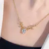 Colar para Mulheres, Design de Nicho, High-End, Elegante, Corrente Simples para Clavícula, Versátil, Simples, Corrente de Pescoço de Luxo Leve