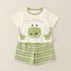 Ropa para Niños Huzhou Zhili Conjunto de Verano para Niños Estilo Coreano Algodón Puro Bebé de un Año Mangas Cortas Ropa Delgada de Verano para Niños