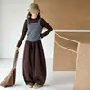Conjunto de duas peças listrado para meninas, estilo coreano de outono, com top e calça pantalona, novo conjunto casual estiloso 2026