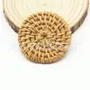 Nuevos Accesorios para Joyería Hechos a Mano Creativos de Rattan Redondo DIY Adornos de Rattan Marrón Piezas Redondas de Hierba de Rattan