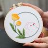 Querido coelho bordado diy pendurado imagem crianças Lu bordado ponto primário prática ponto cruz dos desenhos animados pequenos enfeites de animais