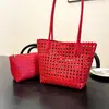 2026 Nuevo Bolso Cesta Vacía Tejida Transfronteriza de Vacaciones Moda Coreana Ins Bolso Cubo Madre e Hijo Bolso de Hombro