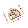 Decoraciones Navideñas Manualidad de Madera Corte Láser Árbol de Navidad Colgante Pequeño de Madera Creativo Colgante de Madera Pintado