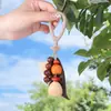 Producto Hecho a Mano DIY Carrillón de Viento Natural de Cáscara de Fruta Indonesia Estilo Bosque, Llavero Colgante para Bolso de Carrillón de Viento de Cáscara de Fruta de Vaina de Frijol