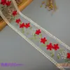8.5cm Encaje Malla Adorno de Encaje Accesorio para el Cabello Cinta Flor de Rosa Bordado DIY Lazo Hecho a Mano Cinta