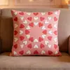 Funda de Almohada Día de San Valentín Rosa Melocotón Decoraciones para el Hogar Día de San Valentín Camión con Forma de Corazón Funda de Cojín con Flores