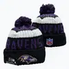 2026 Nuevo Gorro de Punto con Pompón de Color Mixto al por Mayor, Gorro de Lana de Equipo de Rugby, Jacquard de Doble Cara, Estilo Retro Artístico