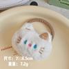 Lindo gatito de peluche con banda elástica, broche de peluche con forma de corazón para niña, accesorios para bolsos y ropa, tocado de dibujos animados para niños