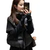 Chaqueta corta de algodón acolchada de punto con retazos y cuello alto estilo coreano para mujer, nuevo estilo de invierno 2026 abrigo tipo chaleco puffer