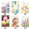 Tarjetas de Felicitación Navideñas de Pascua Transfronterizas, Tarjetas de Bendición de Huevo y Conejo de Pascua, Tarjetas de Invitación para Decoración de Fiesta de Pascua