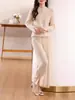 Nuevo Suéter Base de Punto de Manga Larga Estilo Chino Estilo Nacional Cuello Vertical y Hebilla para Mujer 2024 Ajuste Delgado Ajuste Delgado Suéter 100% Lana