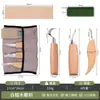 Cuchillo de Tallar Nogal Herramientas de Alfarería DIY Cuchillo de Tallar Recortar Escultura de Arcilla Cuchillo para Excavar Cimitarra Set de Tallado para Carpintería Set de 6 Piezas
