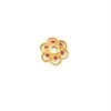 Prata Esterlina S925 Banhada a Ouro Microcravejada Flor Colorida Suporte de Flor Espaçador Espaçador Pulseira de Cristal Pulseira Colar Acessórios DIY Feitos à Mão