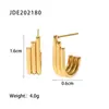 Para agradecer aos novos e antigos clientes, a Jieding oferece brincos versáteis para mulheres, estilo europeu e americano, aço inoxidável banhado a ouro 18k, atacado