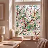Película electrostática para vidrio con coloridas pegatinas decorativas de flor de papel de ventana láser 3D para puertas de vidrio de baño y cocina, pegatinas de ventana sin adhesivo que protegen la privacidad
