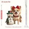 Navidad Nuevo Lindo Muñeco de Nieve Cachorro Colgante de Vacaciones Transfronterizo Acrílico Plano Colgante para Coche Decoración