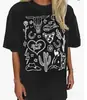 Camiseta con Estampado de Vaca Transfronteriza de Aliexpress, Top Casual de Manga Corta con Cuello Redondo para Verano y Primavera