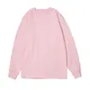 Camiseta de algodón gruesa para otoño e invierno, cuello redondo, puño de hilo, manga larga, para hombre y mujer, estudiante, camiseta de algodón para hombre, manga larga para hombre