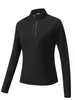 Nova blusa de moletom de manga comprida com gola alta de secagem rápida para mulheres, adequada para atividades ao ar livre e caminhadas, com efeito refrescante, respirável e com zíper