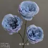 Flores Artificiais Azuis para Casamento Flores Falsas de Teto Decoração de Casamento Parede de Flores Arranjo de Flores de Chão para Casamento Materiais para Arranjo de Flores de Seda