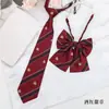 Corbata de moño a cuadros estilo JK School, falda a cuadros negros estilo japonés, corbata de moño JK casual para mujer, roja