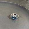 Lindo anillo de serpiente de gato, temperamento femenino, lindo diseño de nicho, personalidad, viento frío, abierto, ajustable, anillo de dieta para dedo