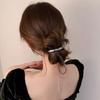 Minimalista Metal Estilo Frío Arqueado Semirredondo Lazo para el Cabello Cabeza de Bola para Mujer Banda Elástica 2024 Nuevo Estilo Cuerda para el Cabello Cola de Caballo Tocado