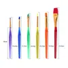 Combinación Transfronteriza 6 Cepillos de Pelo de Nylon Pluma Acuarela Pincel de Dibujo Línea Fina Arte DIY Set de Pinceles de Óleo Fabricante Mayorista