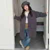 ¡Lleno de estilo coreano, atmósfera súper otoñal! Gabardina larga para niñas, informal, con cuello alto, prenda exterior elegante