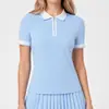 Nuevo Top Deportivo de Verano para Mujer, Delgado, Transpirable, Camiseta de Fitness de Alto Sentido, Polo de Manga Corta para Tenis y Golf