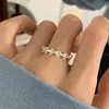 Anillo Abierto con Lazo Estilo Coreano Nuevo para Mujer Anillo de Dedo Simple para Combinar Anillo de Alto Grado Estilo Frío Ins