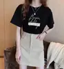 Camiseta de Manga Corta con Estampado de Nicho de Diseño Suave Estilo Coreano Verano Nuevo Estilo Perezoso de Mujer Top Chic Estilo Hong Kong