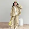 Conjunto de outfit de otoño para niñas 2026 estilo nuevo para niñas mayores y estudiantes de secundaria chaqueta casual coreana ropa deportiva de primavera y otoño para niños