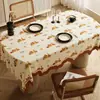 Mantel Ovalado de Dibujos Animados Impermeable Resistente al Calor Sin Lavado Esterilla para Mesa de Comedor Tela con Textura de Lino Mantel Cubierta para Mesa de Café de Lujo Ligero Sensación de Gama Alta