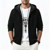 Comercio Exterior Transfronterizo Nuevo Estilo Otoño e Invierno Suéter con Capucha Holgado Engrosado para Hombre Chaqueta de Punto Casual de Talla Grande Europea y Americana para Hombre
