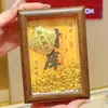 Adornos de Marco de Fotos de Oro Puro 999 Oro de Tesorería Cada Vez Mejores Oficina Dormitorio Escritorio Mesa Souvenirs Navideños