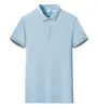Camisas Polo de Tamanho Grande com Impressão de Logo Personalizado, Roupa de Trabalho de Seda de Gelo e Algodão de Verão Transfronteiriça, Roupa de Trabalho para Equipe, Camisetas de Manga Curta Feitas Sob Medida