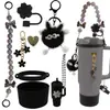 Set de Accesorios para Botella de Agua Stanley con Cadena de Flores, Tapa con Popote, Cadena con Colgante de Bola de Felpa Transfronterizo en Stock Venta al por Mayor