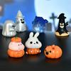 Micro Paisagem Moderna Resina Artesanato Série Halloween Pequenos Enfeites Transparente Fantasma Abóbora Carro Múmia Morte