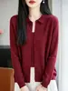 Camisa de punto fino de lana para mujer, holgada de manga larga, diseño único de rayas irregulares, top simple y favorecedor de manga larga